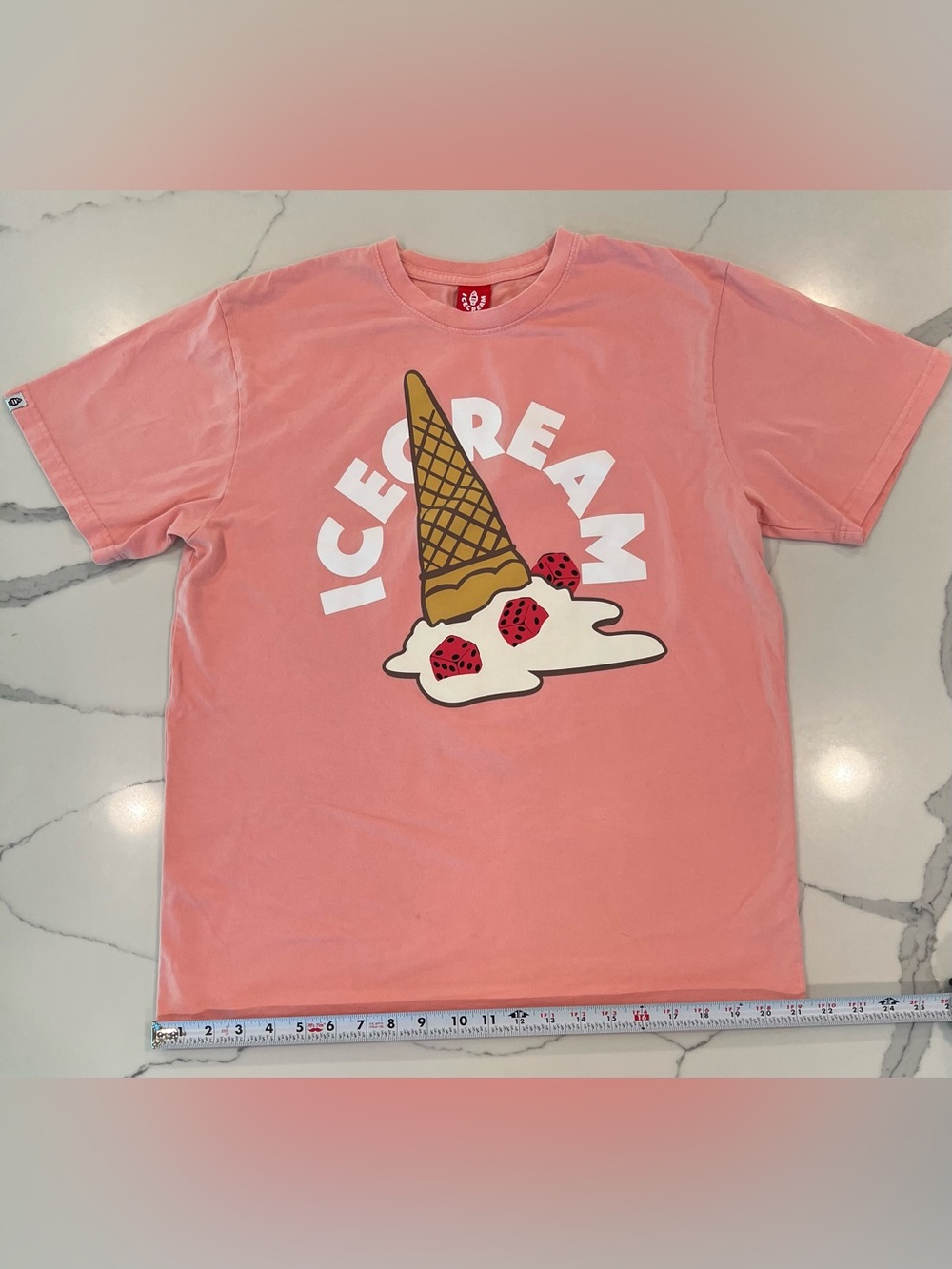 Mens Pink Ice Cream Graphic Tee